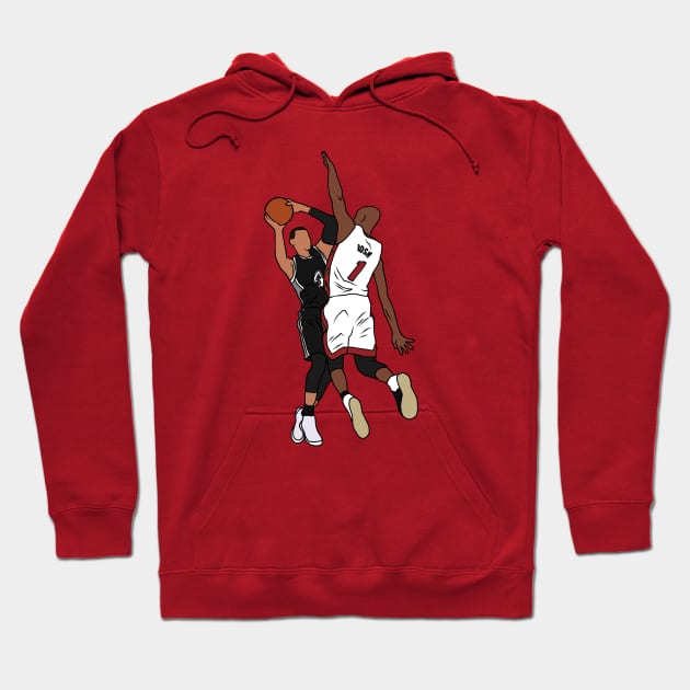 Chris Bosh Clutch Block On Danny Green Hoodie by rattraptees